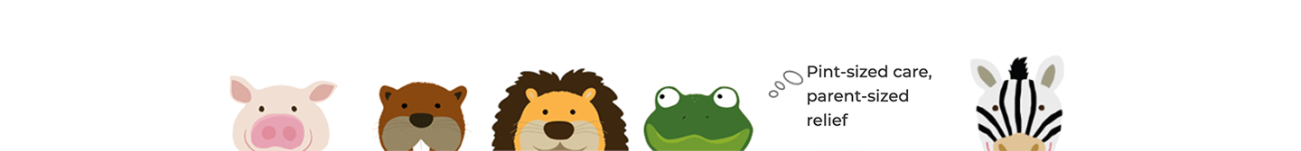 children illustration of animals focused on frog