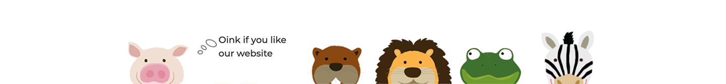 children illustration of animals focused on piggy