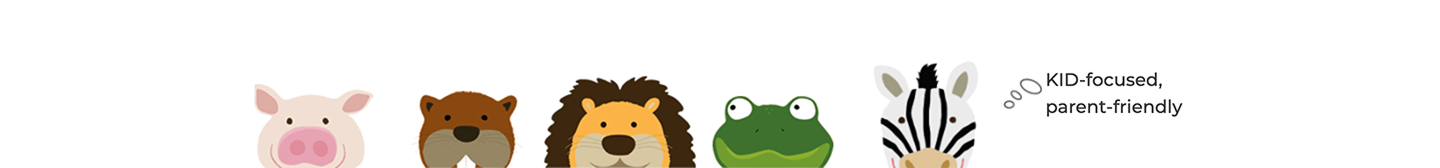 children illustration of animals focused on zebra