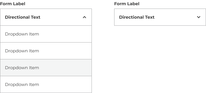 Image showing various form dropdown states