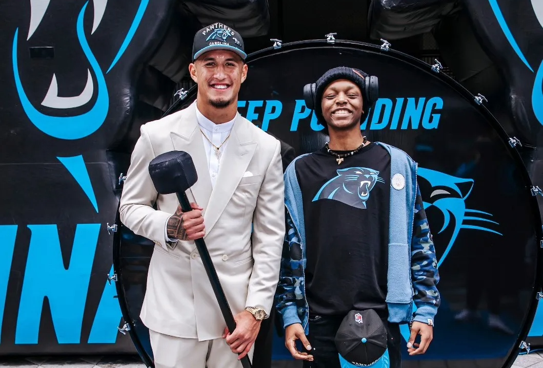 A special day for Atrium Health Levine Children’s Hospital patient Majae with the Carolina Panthers