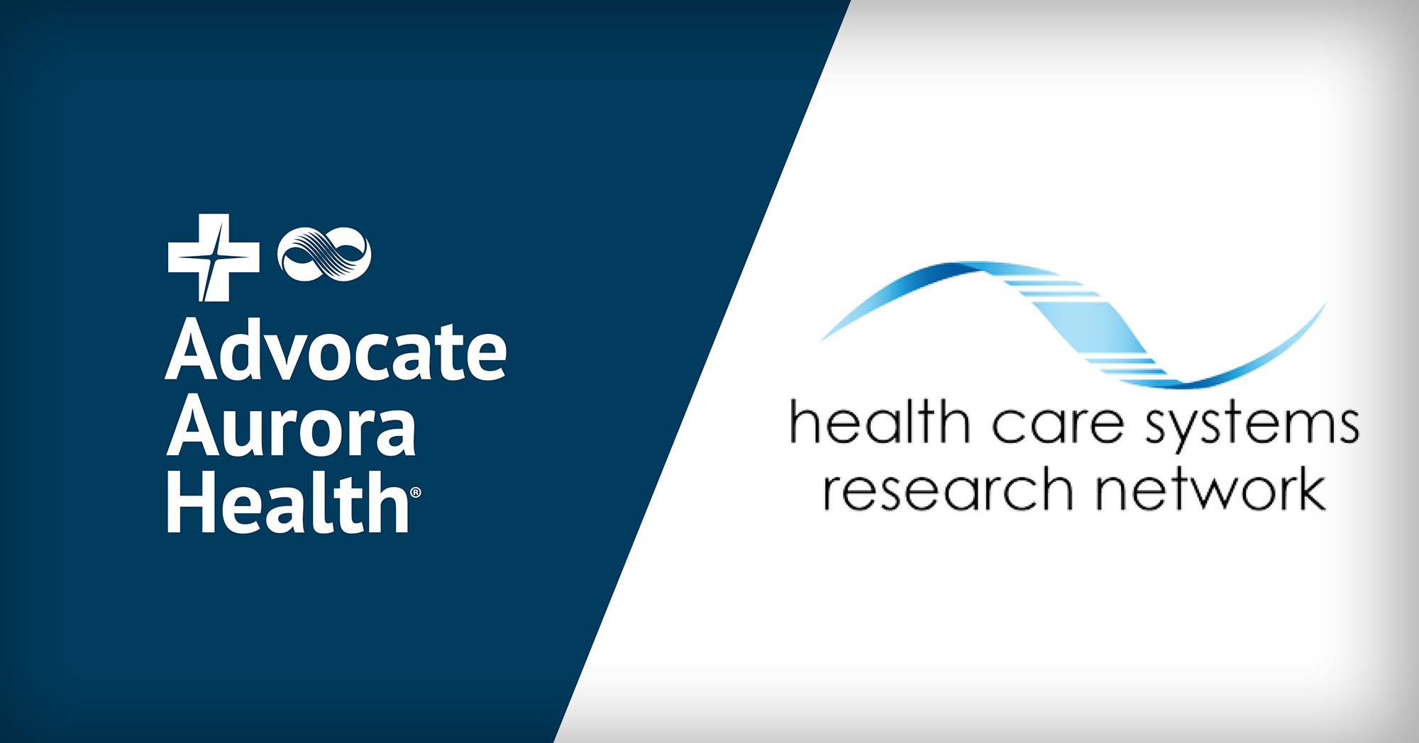 Logos for Advocate Aurora Health and Health Care Systems Research Network
