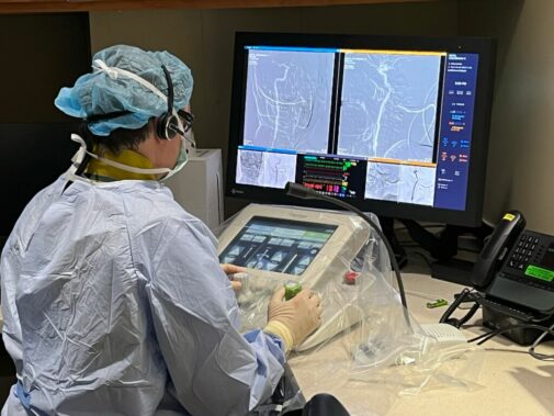 patient with brain aneurysm