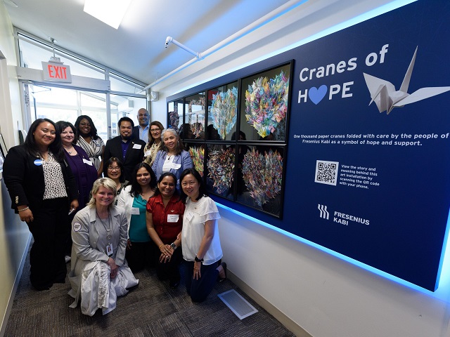 Origami crane artwork offers heartfelt wishes of hope for cancer patients