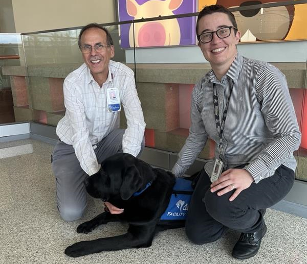 Drake and his handlers